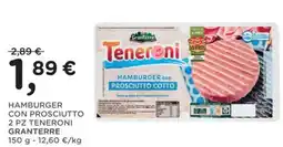 Orvea Hamburger con prosciutto 2 pz teneroni GRANTERRE offerta