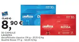 Orvea 30 capsule lavazza decaffeinato classico, qualità rossa offerta