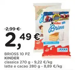 Orvea Brioss 10 pz KINDER offerta