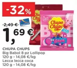 Orvea CHUPA CHUPS Big Babol, Lecca lecca coca offerta