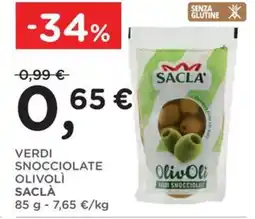 Orvea Verdi snocciolate olivolì SACLÀ offerta