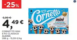 Orvea Cornetto mini 8 pz classico ALGIDA offerta