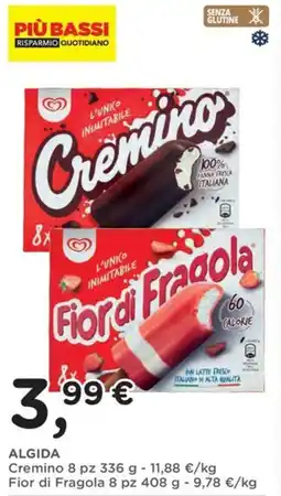 Orvea ALGIDA Cremino 8 pz, Fior di Fragola 8 pz offerta