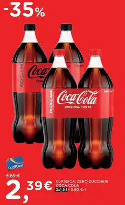 Orvea Classica, zero zuccheri COCA COLA offerta