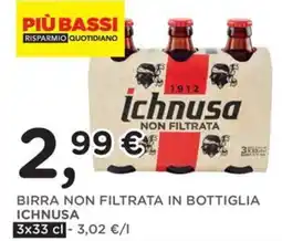 Orvea Birra non filtrata in bottiglia ICHNUSA offerta