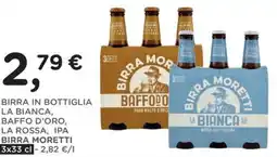 Orvea Birra in bottiglia la bianca, baffo d'oro, la rossa, ipa birra MORETTI offerta