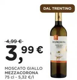 Orvea Moscato giallo MEZZACORONA offerta