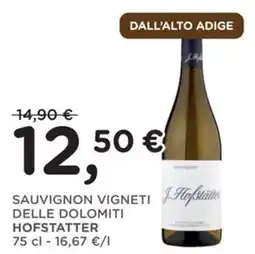 Orvea Sauvignon vigneti delle dolomiti HOFSTATTER offerta