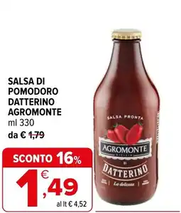 Iperal Salsa di pomodoro datterino AGROMONTE offerta