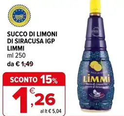 Iperal Succo di limoni di siracusa IGP LIMMI offerta