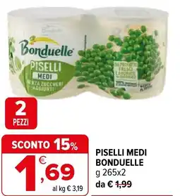 Iperal Piselli medi BONDUELLE offerta