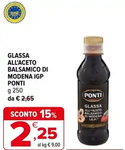 Iperal Glassa all'aceto balsamico di modena igp PONTI offerta