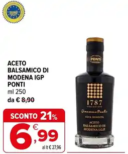 Iperal Aceto balsamico di modena igp PONTI offerta