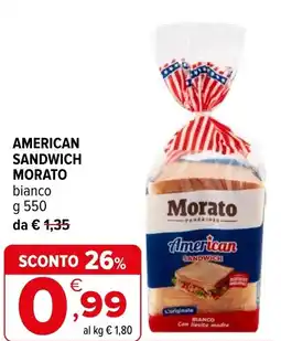 Iperal American sandwich MORATO offerta