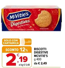 Iperal Biscotti digestive MCVITIE'S offerta