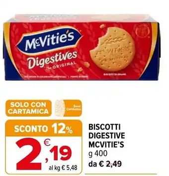 Iperal Biscotti digestive MCVITIE'S offerta
