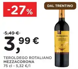 Orvea Teroldego rotaliano MEZZACORONA offerta