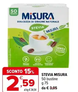 Iperal Stevia MISURA offerta