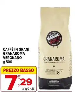 Iperal Caffè in grani granaroma VERGNANO offerta