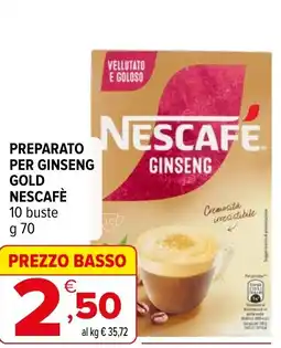 Iperal Preparato per ginseng gold NESCAFÈ offerta