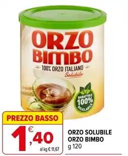 Iperal Orzo solubile ORZO BIMBO offerta