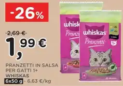 Orvea Pranzetti in salsa per gatti 1+ WHISKAS offerta