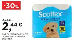 Orvea Carta igienica pulito completo 4 rotoli SCOTTEX offerta