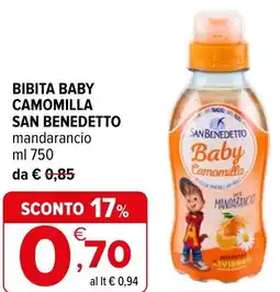 Iperal Bibita baby camomilla SAN BENEDETTO offerta