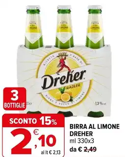 Iperal Birra al limone DREHER offerta