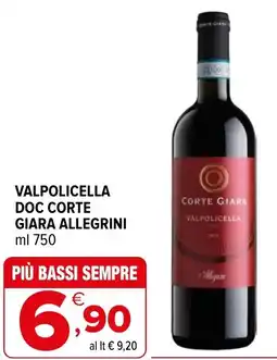 Iperal Valpolicella doc corte GIARA ALLEGRINI offerta
