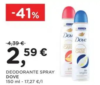 Orvea Deodorante spray DOVE offerta