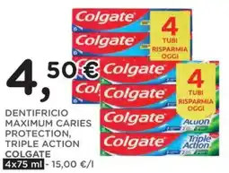 Orvea Dentifricio maximum caries protection, triple action COLGATE offerta