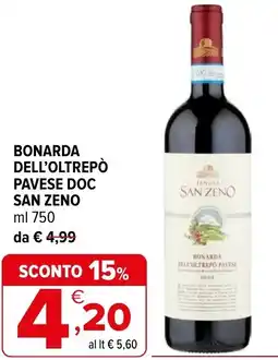 Iperal Bonarda dell'oltrepò pavese DOC SAN ZENO offerta