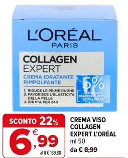 Iperal Crema viso collagen expert L'ORÉAL offerta