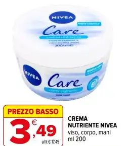 Iperal Crema nutriente NIVEA offerta