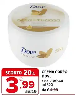 Iperal Crema corpo DOVE offerta