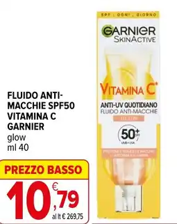 Iperal Fluido anti- macchie SPF50 vitamina C GARNIER offerta