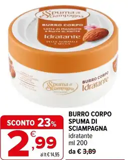 Iperal Burro corpo SPUMA DI SCIAMPAGNA offerta