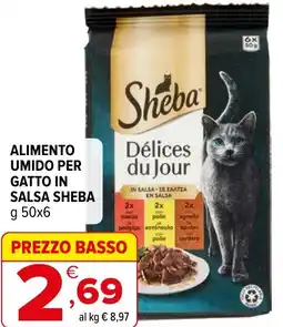 Iperal Alimento umido per gatto in salsa SHEBA offerta