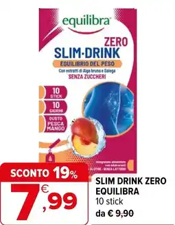 Iperal Slim drink zero EQUILIBRA offerta