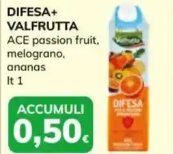 Basko Difesa+ valfrutta ace passion fruit, melograno, ananas offerta