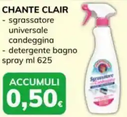 Basko CHANTE CLAIR sgrassatore universale candeggina, detergente bagno spray offerta