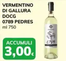 Basko Vermentino di gallura docg 0789 PEDRES offerta