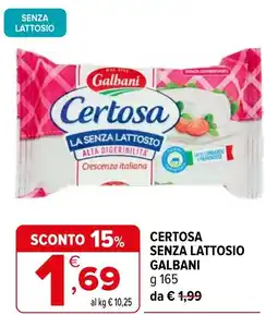 Iperal Certosa senza lattosio GALBANI offerta