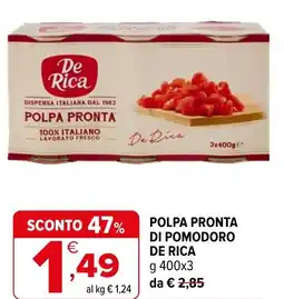 Iperal Polpa pronta di pomodoro DE RICA offerta