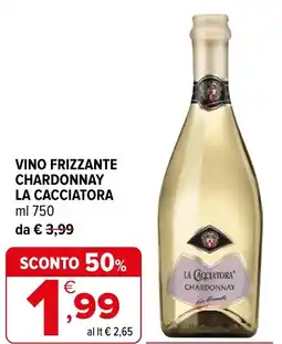 Iperal Vino frizzante chardonnay LA CACCIATORA offerta