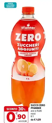Iperal Succo zero PFANNER offerta