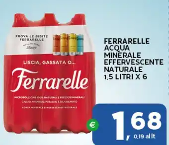 Extra Supermercati Ferrarelle acqua minerale effervescente naturale offerta