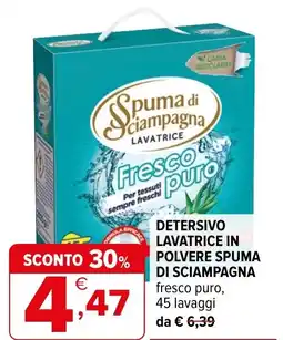 Iperal Detersivo lavatrice in polvere SPUMA DI SCIAMPAGNA offerta