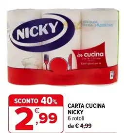 Iperal Carta cucina NICKY offerta